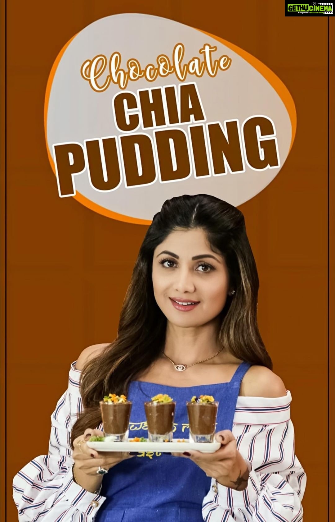 Shilpa Shetty Instagram - Today’s recipe is for all those kids and moms who love to cook together. Aaj hum banayenge Chocolate Chia Pudding which your kids will not only love but will also enjoy making them. Filled with fibre, protein and anti-oxidants, this pudding is simply irresistible! Try this and let me know if you like it, tag me in your video and get featured. #TastyThursday #SwasthrahoMastraho