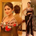 Shilpa Shetty Instagram – Event diaries .. Wearing: @aisharaoofficial
Earrings and ring: @amrapalijewels
Stack: @sangeetaboochra @minerali_store
Styled by: @sanjanabatra
Assisted by: @shikha_14
Hair: @sheetal_f_khan
Managed by: @bethetribe
#indian #sari #sarinotsorry #black #glam #eventdiaries #lotd #ootd