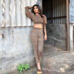 Shilpa Shetty Instagram - Leopard print never goes out of vogue!Ready to slay .. Outfit: @dhruvkapoor Earrings & belt: @zara Shoes : @lkbennettlondon Stylist: @mohitrai @chandanizatakia Make up: @ajayshelarmakeupartist Hair: @sheetal_f_khan Managed by: @bethetribe #feline #leopardprint #nostalgia #rehash #favourite #style #ootd #shootdiaries #fashionfridays #BTS