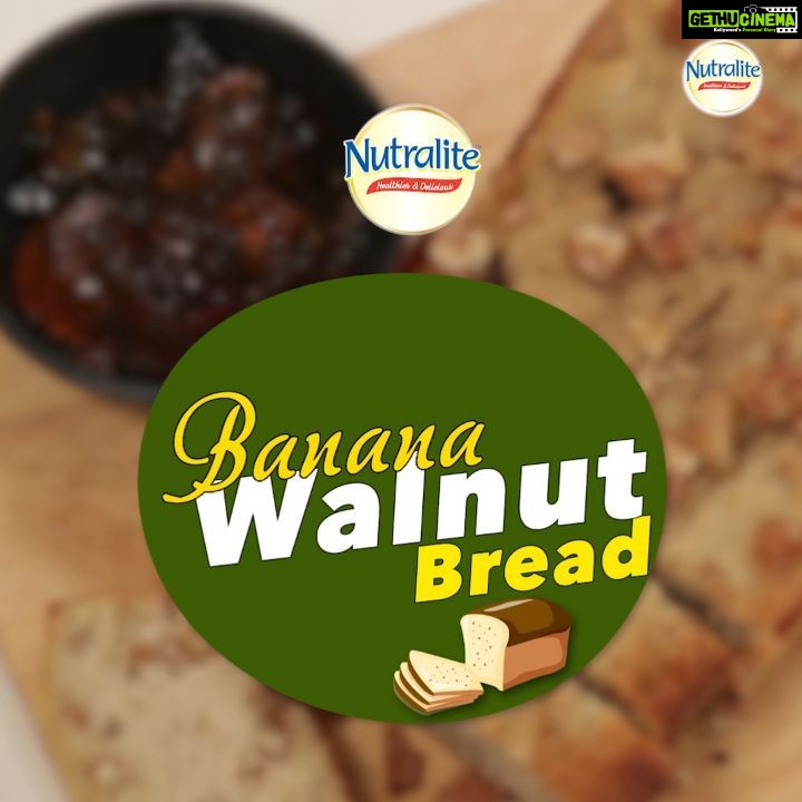 Shilpa Shetty Instagram - Breakfast ho ya tea time, you can serve this protein rich Banana Walnut bread. Walnuts, as you know are rich in Omega 3 and they say those who eat nuts are far more healthier and have better heart health. Advantage of this healthy and tasty recipe is that, it doesn’t contain added sugar and has bananas which have ample potassium content and @nutralite which has 0% cholesterol and is enriched with Omega 3 as its key ingredient. #TastyThursday #SwasthRahoMastRaho #norefinedsugar #almondflour