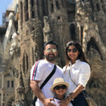 Shilpa Shetty Instagram - At the Basilica Sagrada familia with ma familia😇💖#barcelonadiaries #familytime #memories #holiday #love #precious