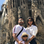 Shilpa Shetty Instagram – At the Basilica Sagrada familia with ma familia😇💖#barcelonadiaries #familytime #memories #holiday #love #precious