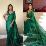 Shilpa Shetty Instagram - All set for an amazing evening at the UK-India Awards 2018 tonight! Styled by @mohitrai Outfit : @amitaggarwalofficial Earrings: @amrapalijewels #UKIndiaWeek2018 #winner #awards #awardwinner #gratitude #londondiaries #glamsaree #green #instagood