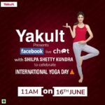 Shilpa Shetty Instagram – Join me for a healthy chat on Facebook on 16th June at 11am to celebrate yoga day. #swastrahomastraho #yogasehihoga #loveyourintestine #yakult #yogaday @yakultind