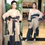 Shilpa Shetty Instagram - Event ready in this fab outfit by @houseofmasaba Shoes: @jimmychoo Jewels: @flowerchildbyshaheenabbas Stylist: @mohitrai with @chandanimz Make Up: @ajayshelarmakeupartist Hair: @sheetal_f_khan #ootd #instagood #glamchic #comfy #sonybbcearth #happiness #health