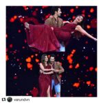 Shilpa Shetty Instagram - U swept me off my feet @varundvn ( literally) 😅💃🏽🤪So much fun having you on #superdancer . Can’t wait to see #October on 13 th April. Lovvvve the trailor👌#instagood #hero #moments #cray #unforgettable #sontv #fun #October