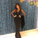 Shilpa Shetty Instagram - Event ready in Colombo wearing @taruntahiliani outfit, @mahesh_notandass neck piece Styled by @sanjanabatra Assisted by @akanksha_kapur Managed by @bethetribe #glam #black #sarigown