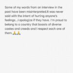 Shilpa Shetty Instagram – My official statement for the misunderstanding of a statement .. heartfelt apologies.. #iamhuman #humantoerr #falliable