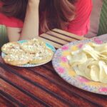 Shilpa Shetty Instagram - Sitting on my balcony, eating hot Malpuas and Wafers for tea😬😬Lethal Sunday Bingeeee..soul satisfying 😇😬Believe it or not polished off the “whole” plate of wafers.. with no regrets, eating today.. 12 suryanamaskars tomw😅 #sundaybinge #foodie #crispywafers #foodcoma #swasthrahomastraho #happy #gratitude