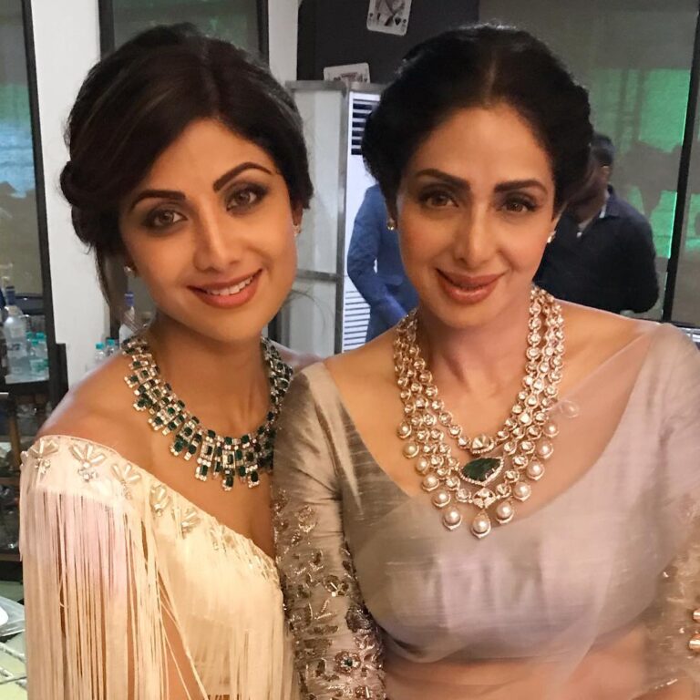 Shilpa Shetty Instagram - THE AMAZING @sridevi.kapoor..She was and will always be my all time favourite actor and now... one of my favourite people ..#aboutlastnight #goodsoul #celebrations #favpic
