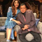 Shilpa Shetty Instagram - With the legendary #MithunDada . Such a clean soul and fabulous actor❤️and my co judges on #superdancerchapter2 adorable @geeta_kapurofficial and @anuragsbasu #Dramacompany #sonytv