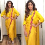 Shilpa Shetty Instagram - And ...Superdancer season 2 , Auditions begin..In a @sonamluthria outfit & @silverhouse.co.in @minerali_store jewellery and @fizzygoblet juttis. Styled by @sanjanabatra Assisted by @akanksha_kapur 💥#superdancerchapter2 #instastyle #newbeginnings #fusion #lookoftheday #sonytv