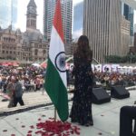 Shilpa Shetty Instagram - Mera Bhaarat Mahaan 🙏Wear my nationality with pride😬in Toronto at the 70th Independence Day celebrations #proudindian #grandmarshall