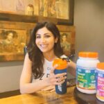 Shilpa Shetty Instagram – #ActiveIsMyVibe; and Fast&Up is my easy & daily health habit! For me, #ShilpaKaFunda is clear: the more active you are, the more protein your body needs to repair and grow muscle. The intake of the right kind of nutrition (all natural with added super herbs) is so important to achieve our goal or even general health. So, for me it is @fastandup_india’s 100% plant protein all day, every day!

What do I like about it?👉🏻
Vegan 🌱 
Strength & Recovery 💪🏼
For daily health & activity 💛💚💙 
Yummy flavours 🍫🥭
Lactose & soy free ✅
Quality Tested 💯
~
It is my favourite companion on long working days 😊
.
.
.
#GoodVibesOnly #FastandUp #SwastRahoMastRaho #VibeWithFastandUp #ad