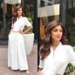 Shilpa Shetty Instagram – In Delhi for the #womenseconomicforum wearing a wideleg jumpsuit by @alicetemperley . #wef2017  #healthiswealth #awardee #gratitude #love