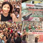 Shilpa Shetty Instagram - What a wonderful Sunday 6 am yoga session😇and came back to see all this coverage on the papers from yesterday😬Thankyou Jaipur , had so much fun.Remember #swasthrahomastraho #healthiswealth #yoga #theshilpashettychannel #gratitude