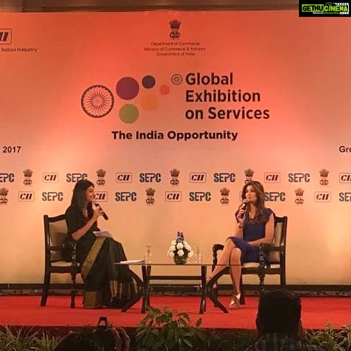 Shilpa Shetty Instagram - Talk on Yoga,Wellness and honing the talent in "Skill development "creating more job opportunities in India , since the world is outsourcing services from us(Yoga therapists,Ayurveda,beauty, naturopathy..)India being the focus .A great initiative by the #govtofindia #wellness #yoga #swasthrahomastraho #jaiho #pmo