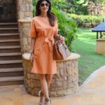 Shilpa Shetty Instagram – At the #iifavoting wearing  @insidejigsaw dress with @dolcevita shoes #summery #casualstyle #iifavotingweekend