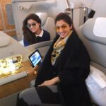 Shilpa Shetty Instagram – Travelling overseas with @shamitashetty_official , yaaay ! High flying Shetty sistas in the house😎😅#traveldiaries #sisterbonding #smiles #funaboard