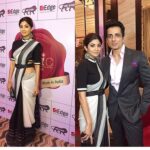 Shilpa Shetty Instagram – Red carpet time with the sweetest @sonu_sood . #iconicawards #posers #friends #fitness #brands