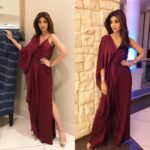 Shilpa Shetty Instagram - Dallas event last night wearing Deep Burgundy @lolabysumanb ensemble and @jimmychoo shoes .Love this classy look @sanjanabatra #workmode #traveldiaries #fashiondiaries #lastnight