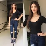 Shilpa Shetty Instagram - Off to the Facebook Office Mumbai Going live in 30 mins.. my look for the day.. @Topshop head to toe😬Keeping it simple😅 #theshilpashetty.com #workmode #goinglive