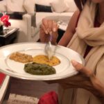 Shilpa Shetty Instagram - Saag and makke di roti with homemade white butter for lunch at a friends place.. Food haven,Bliss!#foodie #greatindiandiet #healthyfats #fooddiaries