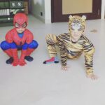 Shilpa Shetty Instagram – Masked and in character.. my son ( Spider-Man) and his play date😅Kids nowadays Phew!!🙄😝😂#animalinstincts  #playtime #littlejoys