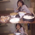 Shilpa Shetty Instagram – Spoilt for choice when it comes to dessert 😂🙈🙄#christmascelebrations #bannoffeepie #christmaspudding#trifle#profitoroles #baklawa #yulelog #hotcustard #foodcoma