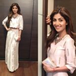 Shilpa Shetty Instagram – Attending my dearest friend Anu Malhotras Art exhibition today. Wearing @payalsinghal @amrapalijewels and @shanghaitang clutch #pure #artaffair  #fashiondiaries