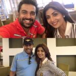 Shilpa Shetty Instagram – Met two of my favourite people @actormaddy  #kapildev  #golf #celebrityfriends