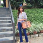 Shilpa Shetty Instagram – At the #goldeneaglesgolftournament in Pune.. wearing @zara shirt and jeans with Kurt Geiger shoes #golf #allinadayswork #classyglamour  #teeoff
