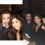 Shilpa Shetty Instagram – Just posing with my “In House” Hero😬😀😍#aboutlastnight #dinnerdate #everyonelovesraj