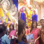 Shilpa Shetty Instagram – Ganpati Darshan at #lalbaugcharaja  and #chintamani .. Brings back childhood memories going to these Pandals. #festivecolours #superGanpati #festivemood