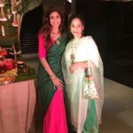 Shilpa Shetty Instagram - With the creator and her creation @masabagupta , this is the most comfy sari I've worn , loovvee it 😘😘Thankuuu. #festivemood #festivecolours #festivestyle