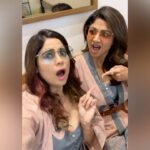Shilpa Shetty Instagram - My face when I realised that she’s wearing the same outfit for our Lunch date... copy cat!😝🤣🤪 @shamitashetty_official. But I’m not complaining cause we wearing, @dreamssbyss 😇❤️🧿 . . . . . #MunkiTunki #sisters #famjam #gratitude #blessed