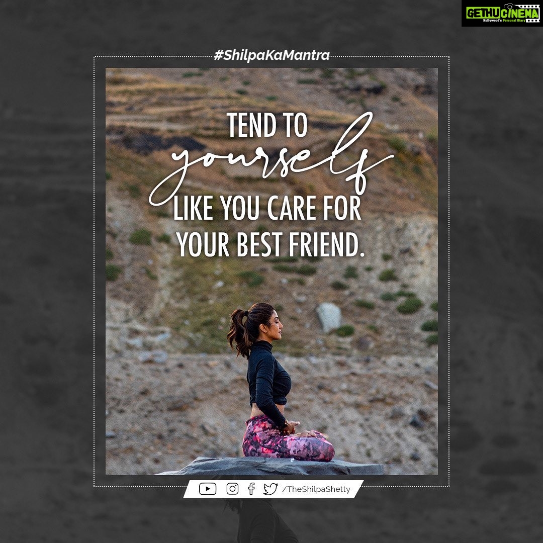 Shilpa Shetty Instagram - One can never remotely imagine being harsh, rude, disrespectful, or derogatory towards their best friends. We always want only the best for them. But, somehow we never treat ourselves the same way. We seldom have faith in our abilities, we sometimes forget that we need to take care of ourselves amid the chaos, and worse still, we forget that we have to be kind to ourselves too! When you start loving yourself like you love your best friend; you’ll notice your mind and body reacting differently to the attention you’re giving it. Make 2021 the year when you give this a try!❤️🌈 ~ 📸: @portraitpundit . . . . . #ShilpaKaMantra #SwasthRahoMastRaho #SelfLove #happiness #LoveYourself #BeKindToYourself