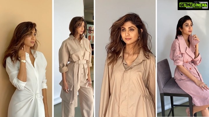 Shilpa Shetty Instagram - There are no rules to being πΈπ π±ππππ ππ»β¨β€οΈ ~ #VogueCoverGirl #VogueIndia #BTS #BehindTheScenes . . . . . Magazine: VOGUE India (@vogueindia) Photographed by: Taras Taraporvala (@taras84) Styled by: Mohit Rai (@mohitrai) Shirt dress: Rajesh Pratap Singh (@rajeshpratapsinghworks) Accessories: βSerpenti Seduttori' watch, 'Serpenti' necklace, & 'Serpenti' Viper rings by BVLGARI (@bulgari) Hair: Amit Thakur (@amitthakur_hair) Makeup: Ajay Shelar (@ajayshelarmakepartist) Managed by: Tribe Entertainment (@bethetribe) PR: Raindrop Media (@media.raindrop)
