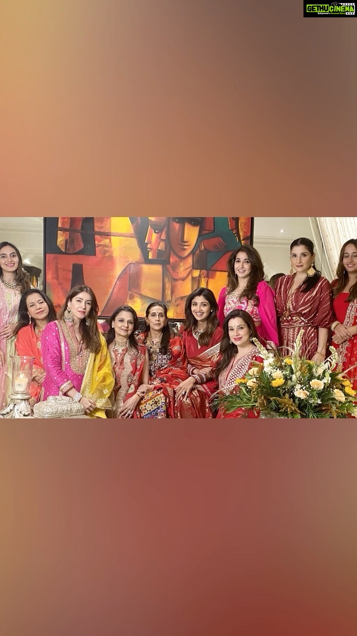 Shilpa Shetty Instagram - Our customary photo with the KC gang... after our puja and katha. Have to say this year was different, but we all got tested and were negative π
, a prerequisite to attend but appreciated by us all. Thank you, @kapoor.sunita, for having us over and always being the bestest host. Love you. Happy Karva Chauth, ladies. ~ @maheepkapoor @bhavanapandey @laali_dhawan @jaanvidhawan @reemakarnani @natashadalal88 @neelamkotharisoni @krishikalulla . . . . . #KarvaChauth #friends #friendslikefamily #tradition #gratitude #love