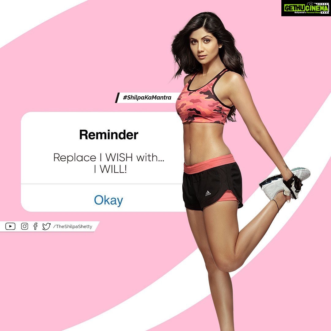 Shilpa Shetty Instagram - We put so many things on hold, for a later date, thinking it’s beyond our capabilities right now. Why not pursue it, attempt it, try it, and see how best you can do it NOW? One can always get better through practice and dedication. Don’t hope and wish you COULD do what you want to do. Believe that you CAN do it, and put your heart & soul into it. You’ll be amazed to know what all you are truly capable of achieving.... NOW❤️ . . . . . #ShilpaKaMantra #SwasthRahoMastRaho #SSApp #believe #YouCanDoIt #YouGotThis #BelieveInYourself