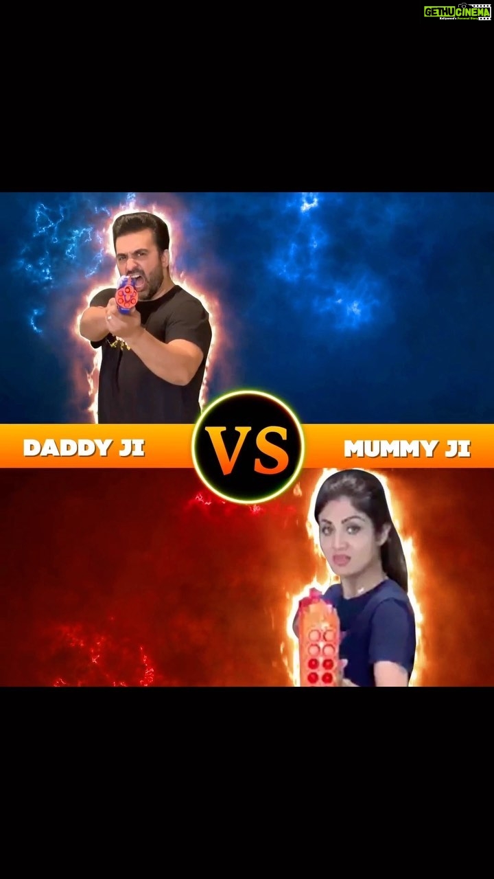 Shilpa Shetty Instagram - Daddyji aur Mummyji ke beech jung ched ke humaare Bete ji ne Sunday ka funda badal diya! Isiliye, our modern-day Mahabharat has modern-day problems and modern-day shastra 🧨⚔️😂😂😂 #SondaysBeLike Kaisa laga yeh yudh aapko? @rajkundra9 . . . . . #sundaysbelike #sonday #mahabharat #fun #gratitude #love #laughs