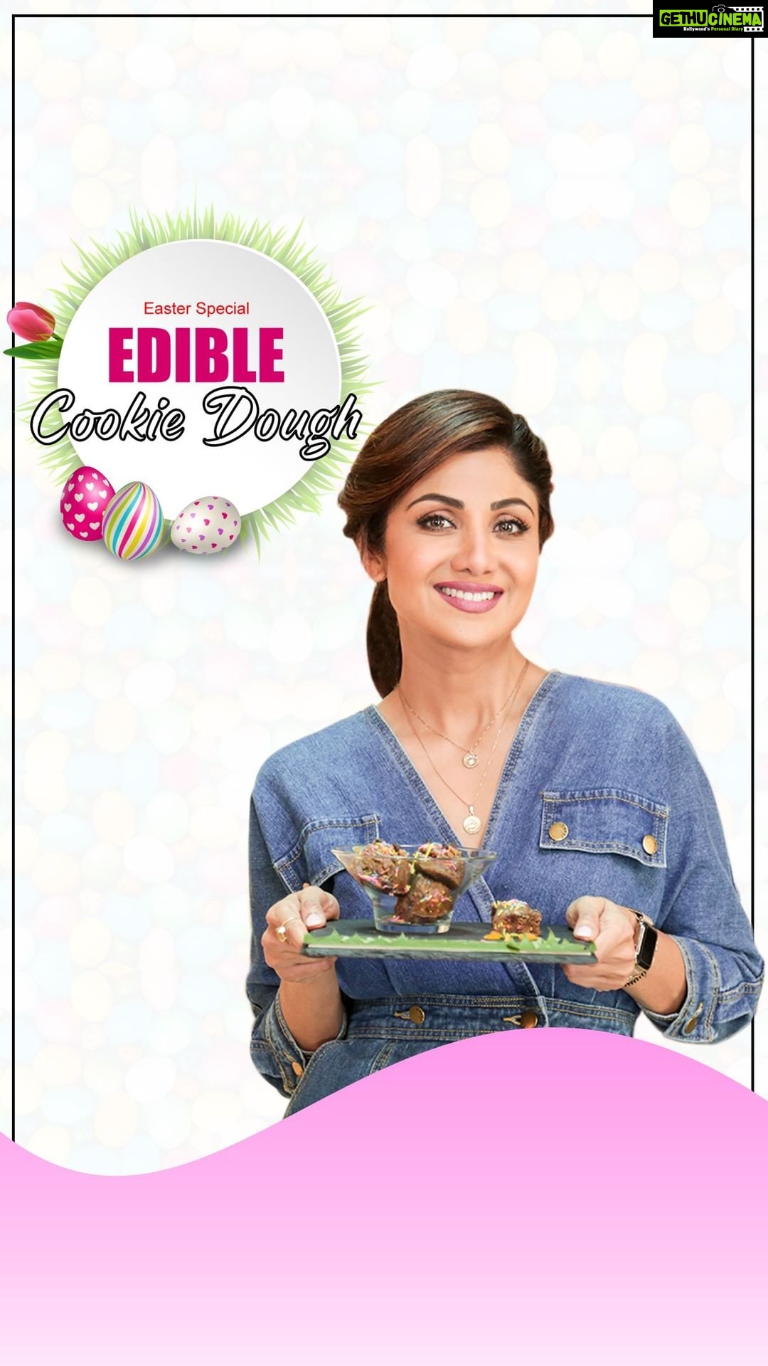 Shilpa Shetty Instagram - As adults, we understand the severity of the situation around us. But, beyond a point, kids don’t know why they can’t go out, or go to school, or meet their friends, or celebrate a festival like they usually do. While we can’t do much of the above for them, we can certainly brighten their day by giving them a little colourful surprise at home. The Edible Cookie Dough is a quick and yummy treat for your child that’ll lift their spirits up and cheer them. Do try it, but stay safe, stay indoors! . . . . . #SwasthRahoMastRaho #TastyThursday #GetFit2020 #HappyEaster #staysafe #stayhome #dessert