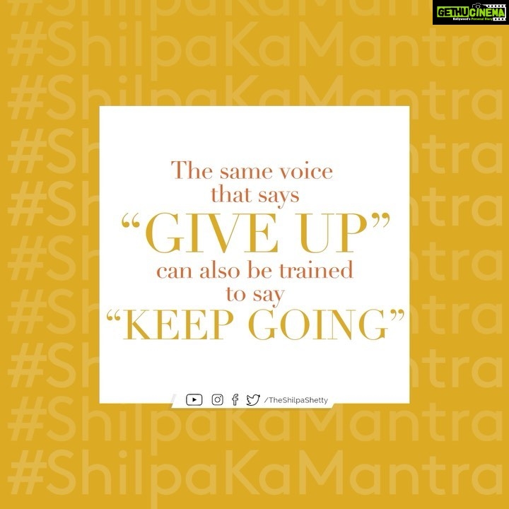 Shilpa Shetty Instagram - It seems a lot easier to give in to negative thoughts and unhealthy temptations than to stay motivated and disciplined. But remind your mind and heart how far you've come, and take that extra step to keep going. You may very well take a break, but don't stop! If you have a story of how you kept going against all odds, do share it with me! . . . . . #ShilpaKaMantra #SwasthRahoMastRaho #GetFit2020 #fitness #staysafe
