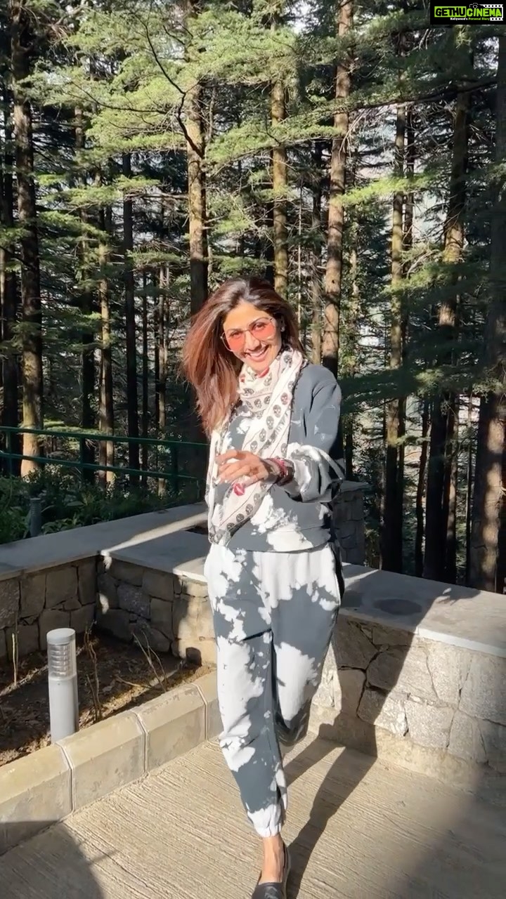 Shilpa Shetty Instagram - Basking without Masking 😋♥️☀️🌞 Happy Sunday!! . . . . . #DharamshalaDiaries #familytime #vacation #gratitude #sunshine #blessed