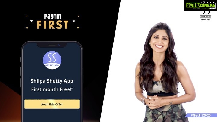 Shilpa Shetty Instagram - My resolution remains the same every year, to be my fittest best. If you've resolved to get fitter too, then all you need to do is subscribe to @paytmfirst, and you get a FREE one-month subscription to the @shilpashettyapp! YESSS! So, what are you waiting for? Let's get started! . . . . . . . #SwasthRahoMastRaho #GetFit2020 #SSApp #NewYearResolutions #PaytmFirst