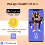 Shilpa Shetty Instagram - “Make a wish and then work hard enough to make it happen!” Just the kind of Monday motivation I needed when I got to know that the @shilpashettyapp has been nominated for #GooglePlayBestOf 2019 awards under #GooglePlay Users’ Choice category! Please show some love and go and vote now❤! Check my stories to vote! ~ Posted @withrepost • @shilpashettyapp VOTE NOW. Link in Bio. We’ve been nominated for #GooglePlayBestOf 2019 awards! Vote for the Shilpa Shetty App in #GooglePlay Users’ Choice category to help us take home the award. Voting starts TODAY! #googleplayawards #recognition #userschoice #votenow #ssapp #shilpashetty #mondaymotivation #motivation #health #fitness