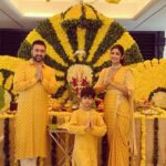 Shilpa Shetty Instagram – And …. My GANNU RAJA is back😇 Our 10th year !
The remover of obstacles and Lord of success.. May He bestow us all with His blessings this Ganesh Chaturthi.
While I’m spiritual and celebrate all festivals, I’m also responsible towards  our Mother Earth and we have continued our tradition of having an #ecofriendly Ganesha idol. 
Ganpati Bappa Morya 🙏

PS:Love and celebration is all of us #TRIPLING .
Thankyou @punitbalanaofficial ♥️😍 #ganpatibappamorya #ganpati #blessings #gratitude #10years #family #tripling #yellow