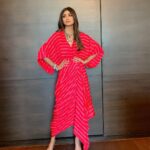 Shilpa Shetty Instagram - Ready Shetty Go!!💪 Looovvveee this colour🤩 Outfit : @nupurkanoi Jewellery : @amrapalijewels Styled by @sanjanabatra ( after her never ending holiday😜) Assisted by @rupangisharma @devakshim Makeup - @ajayshelarmakeupartist Hair - @hairmakeup.farzana #eventdiaries #colourpop #watermelonred #bohochic #gratitude