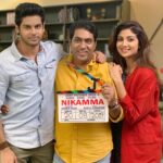 Shilpa Shetty Instagram - Back on the sets... with #Nikamma in the role of Avni. 🧿😇🧿 Can’t tell you HOW much I missed this🥰 We are going to have so much fun @abhimanyud , love you @sabbir24x7 even when you are trying to cover your stomach with the clap.😜Wah !! Really Clapworthy 👏 😂🤣 #firstday ##nikamma #backtowork #actor #actormode #work #love #gratitude #fun #team #sonypicturesindia