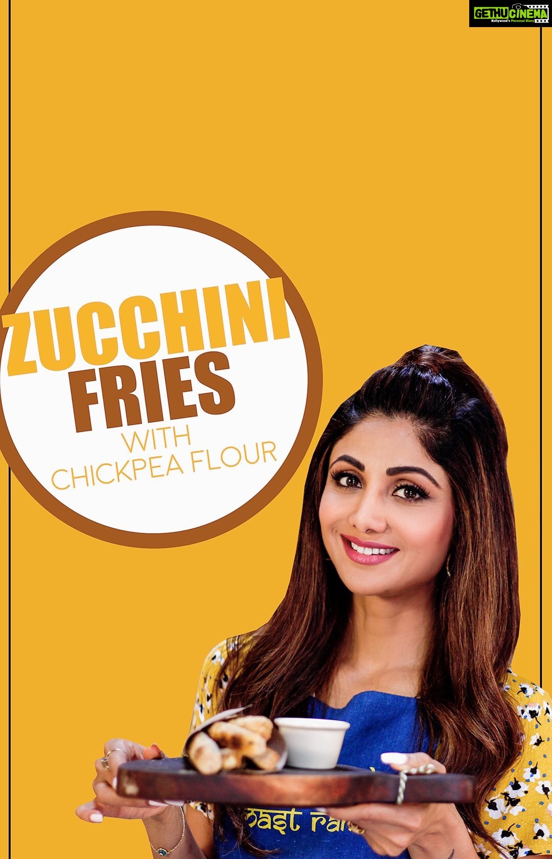 Shilpa Shetty Instagram - Who would've thought that hot, crispy fries could be gluten-free and protein-rich? But these Zucchini Fries totally are, which makes them perfect for all those cravings for some crunchy goodness. Serve it with a dip of your choice. Happy snacking! #SwasthRahoMastRaho #TastyThursday